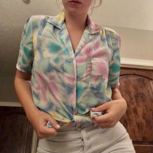 Vintage Floral Blouse